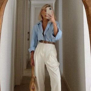 Classic JCrew Blue Button-Up Shirt